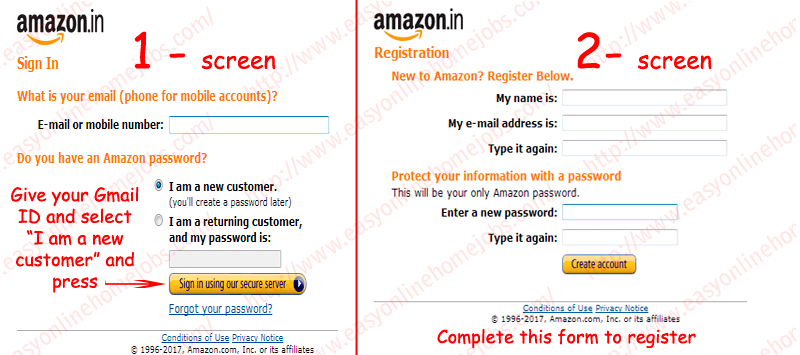 amazon registration process