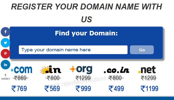 Raj Softech Solutions Domain Registration