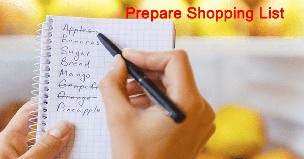 Prepare Shopping List